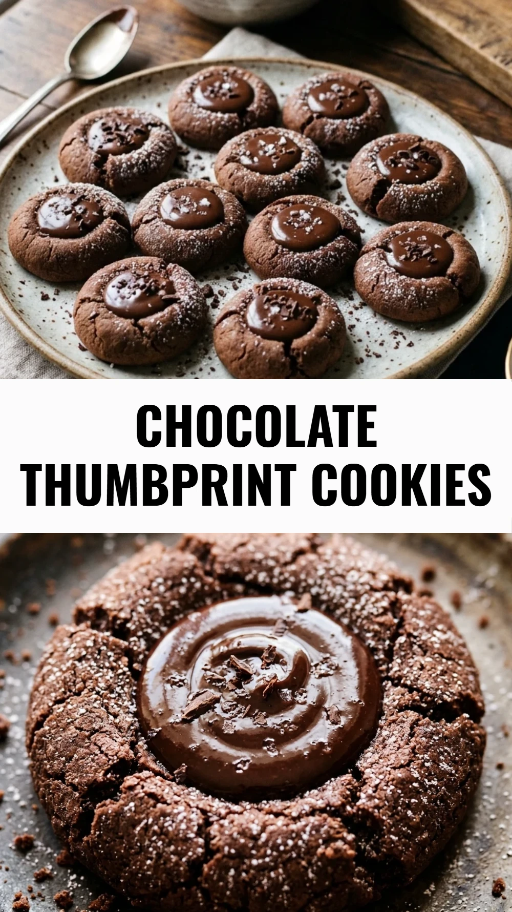 Chocolate Thumbprint Cookies