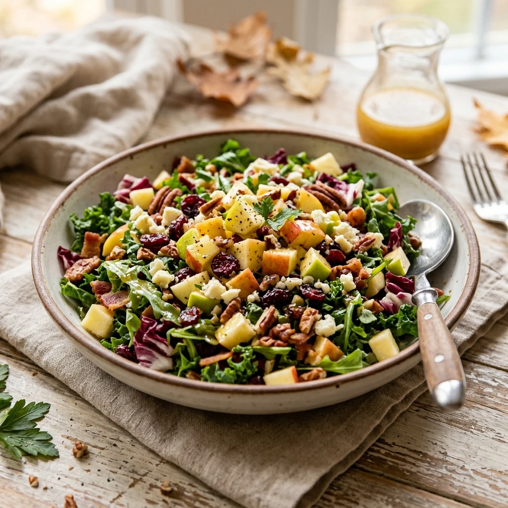 Chopped Autumn Salad with Apple Cider Dressing