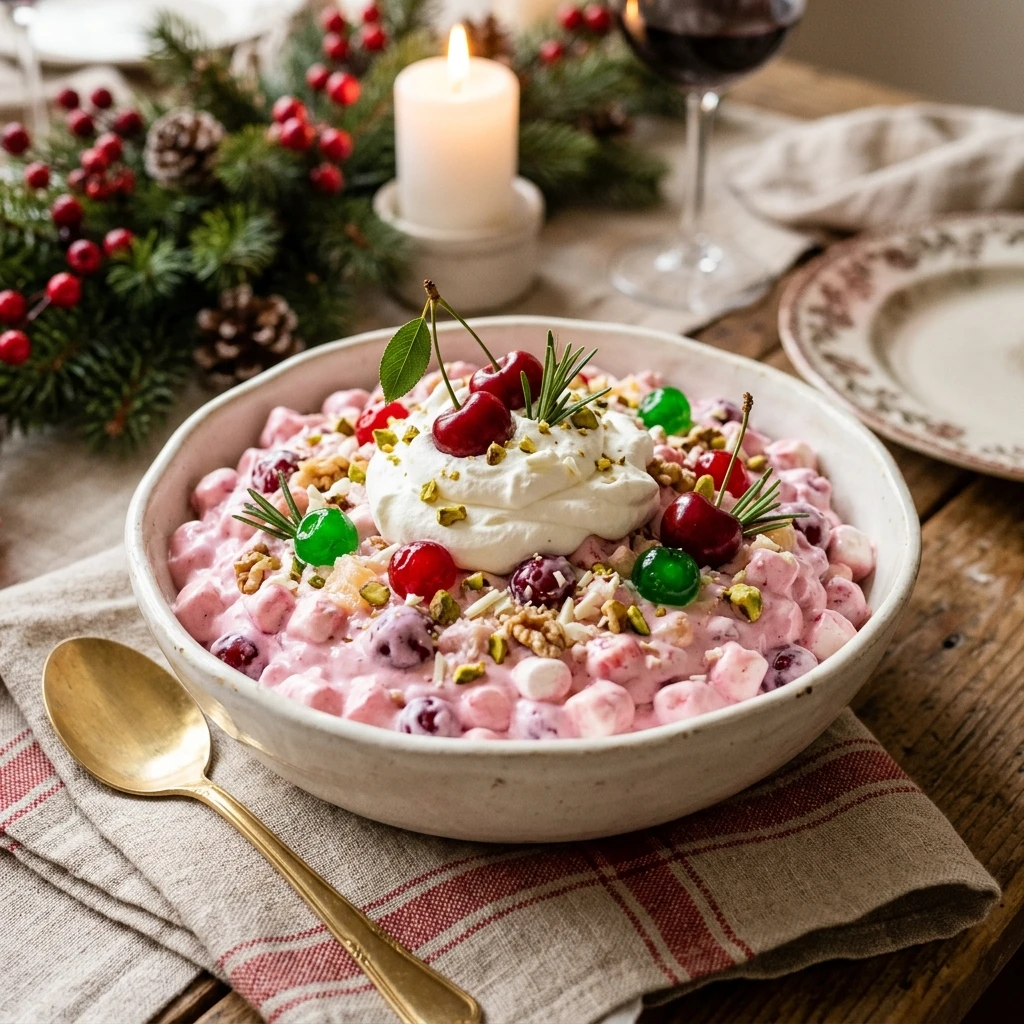 Christmas Cherry Fluff Salad
