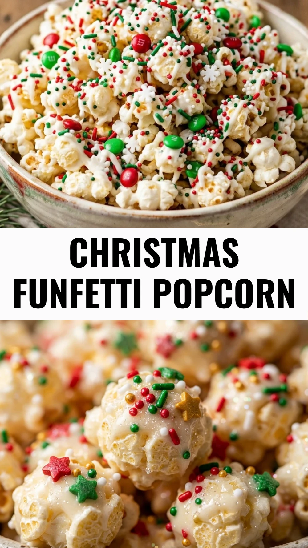 Christmas Funfetti Popcorn