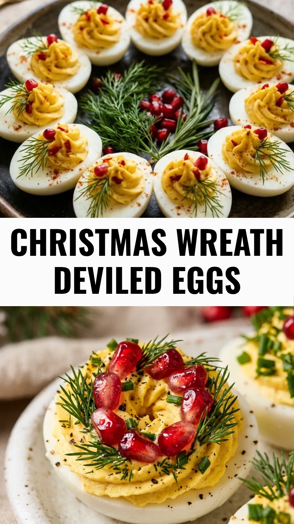 Christmas Wreath Deviled Eggs