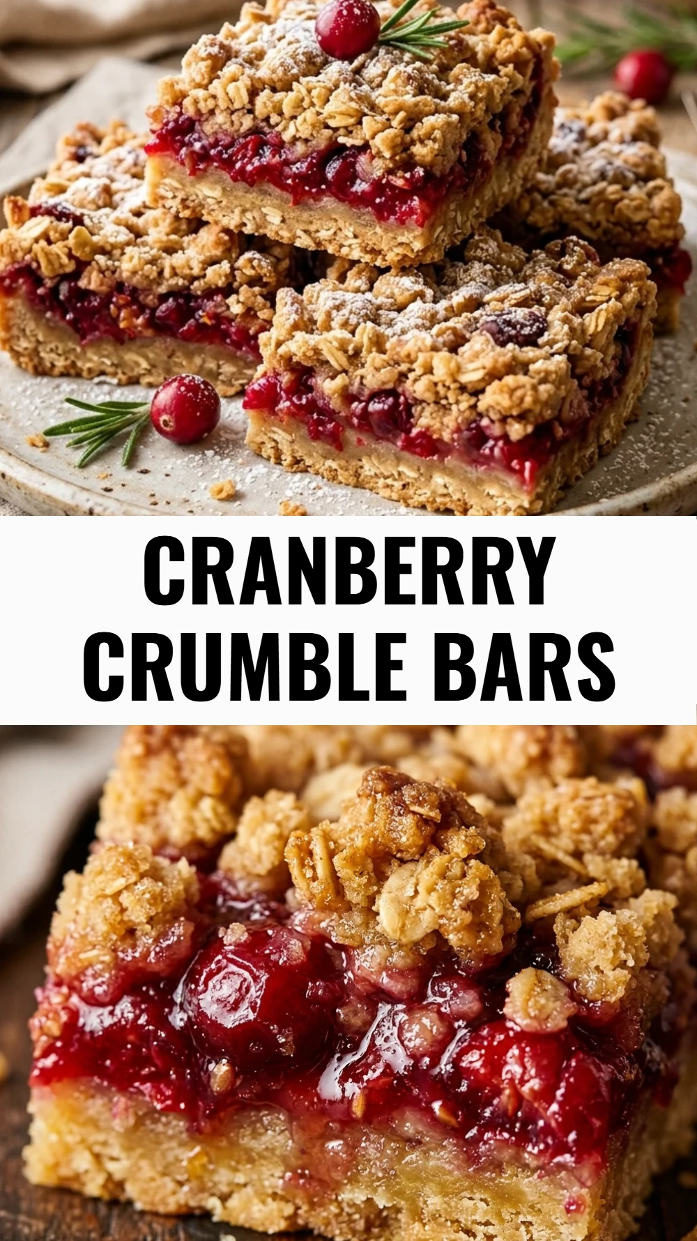 Cranberry Crumble Bars