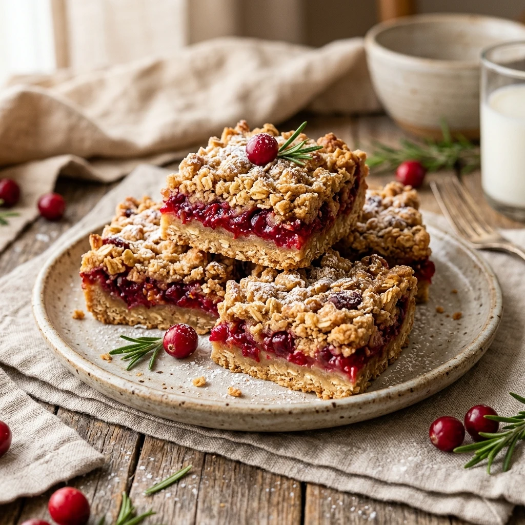 Cranberry Crumble Bars