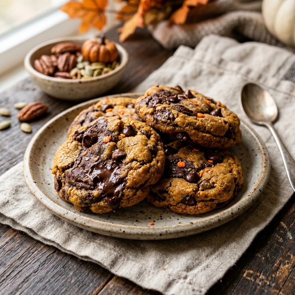 Fall Harvest Marble Chocolate Chip Cookies