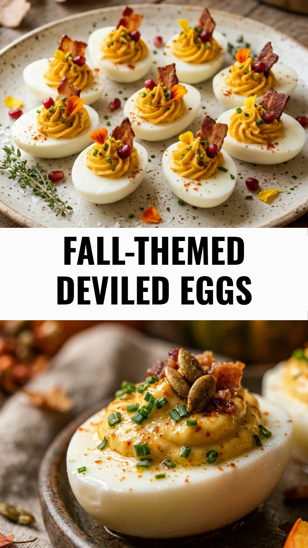 Fall-Themed Deviled Eggs