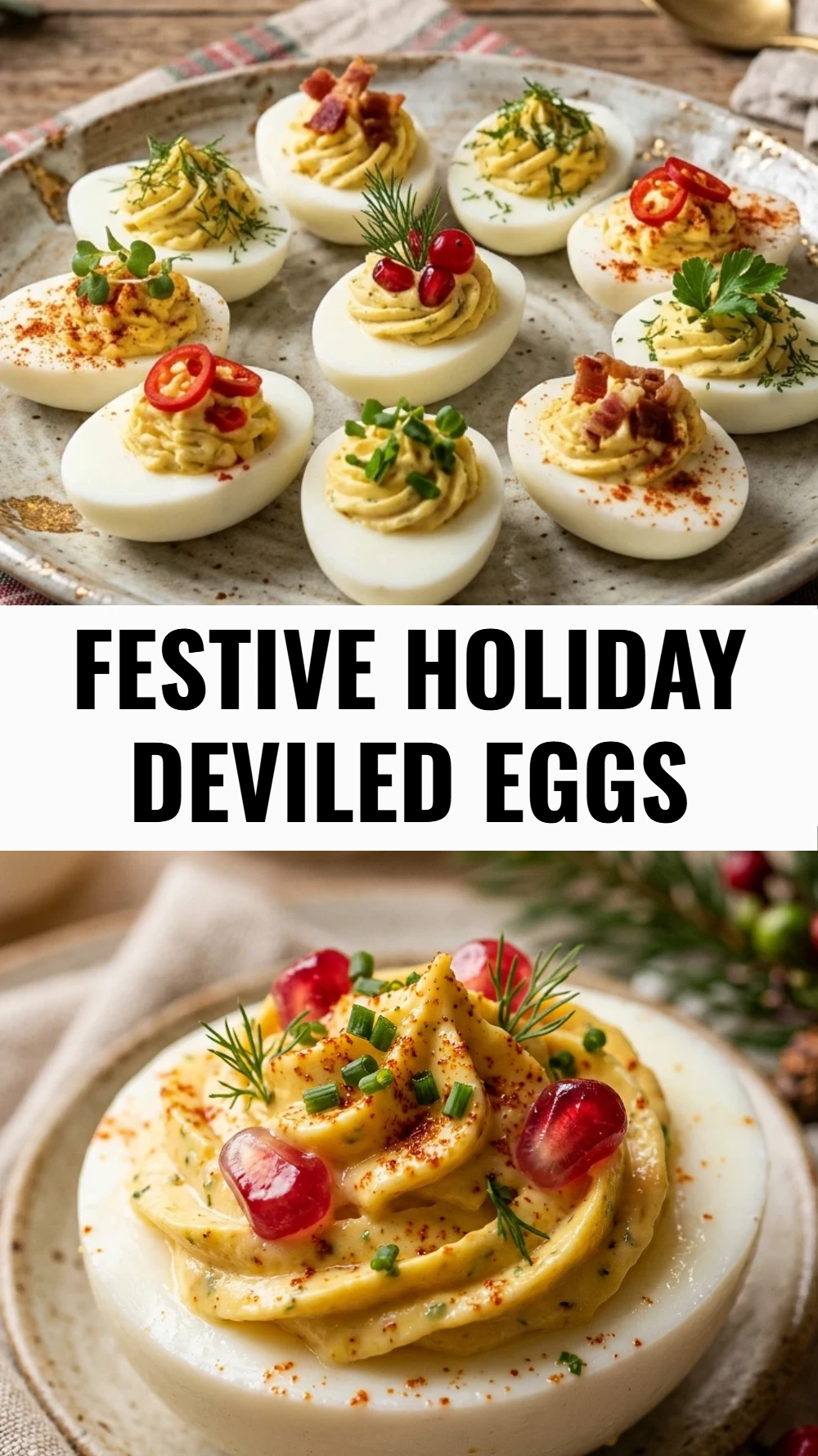 Festive Holiday Deviled Eggs