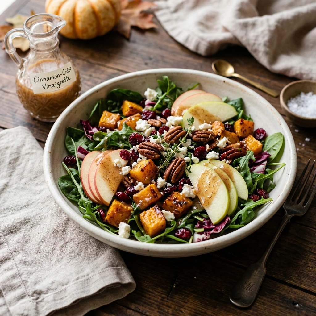 Festive Thanksgiving Salad with Cinnamon-Cider Vinaigrette