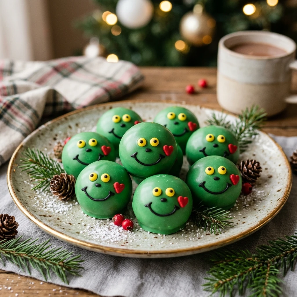 Grinch Oreo Balls