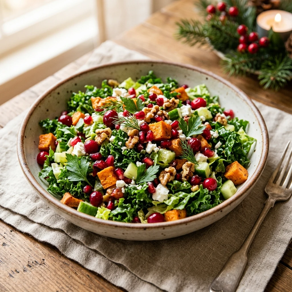 Healthy Chopped Christmas Salad