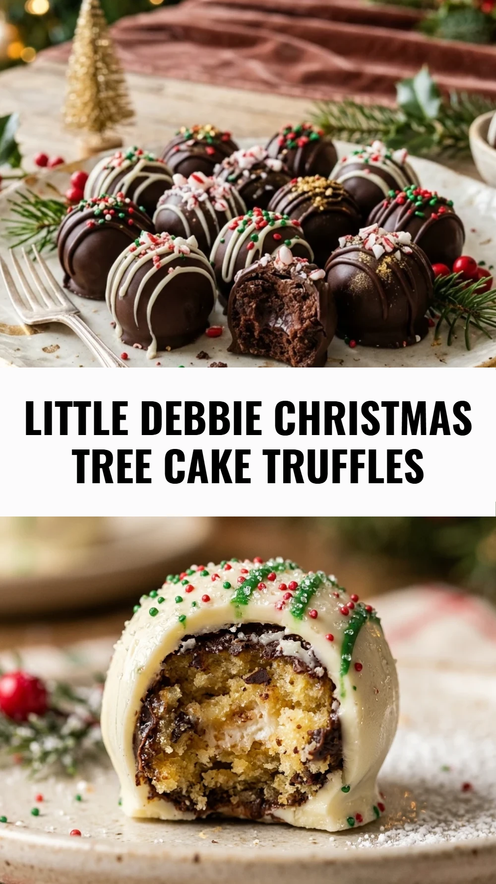 Little Debbie Christmas Tree Cake Truffles