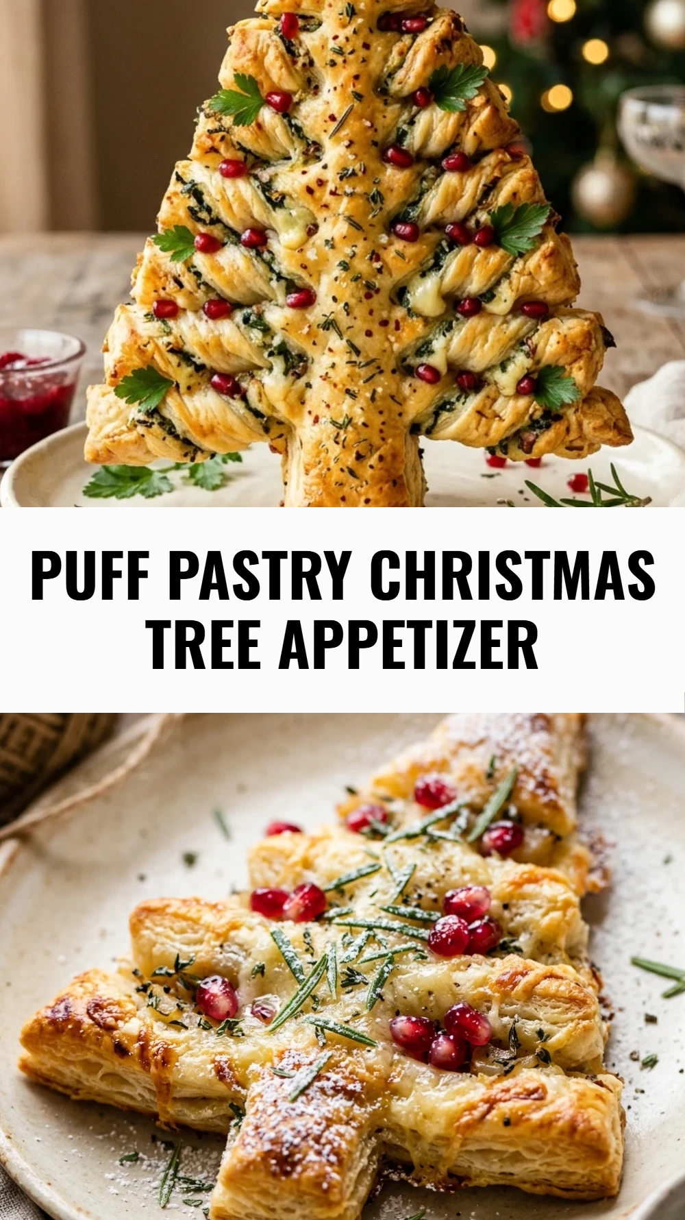 Puff Pastry Christmas Tree Appetizer