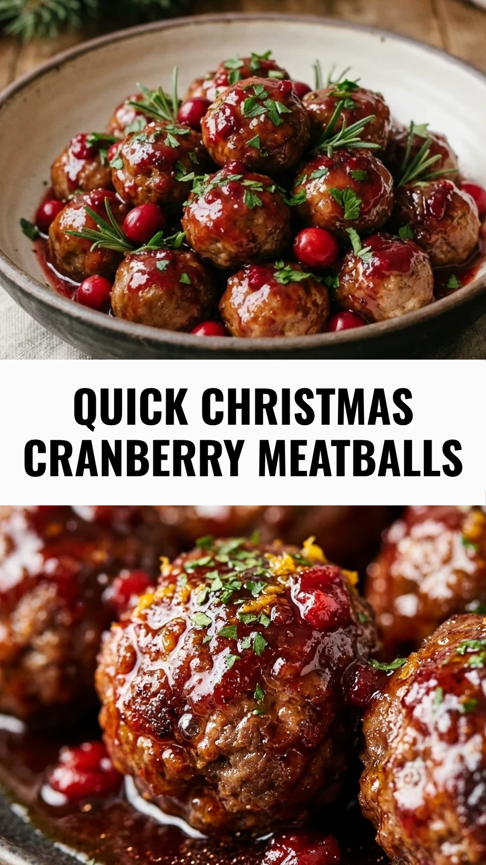Quick Christmas Cranberry Meatballs