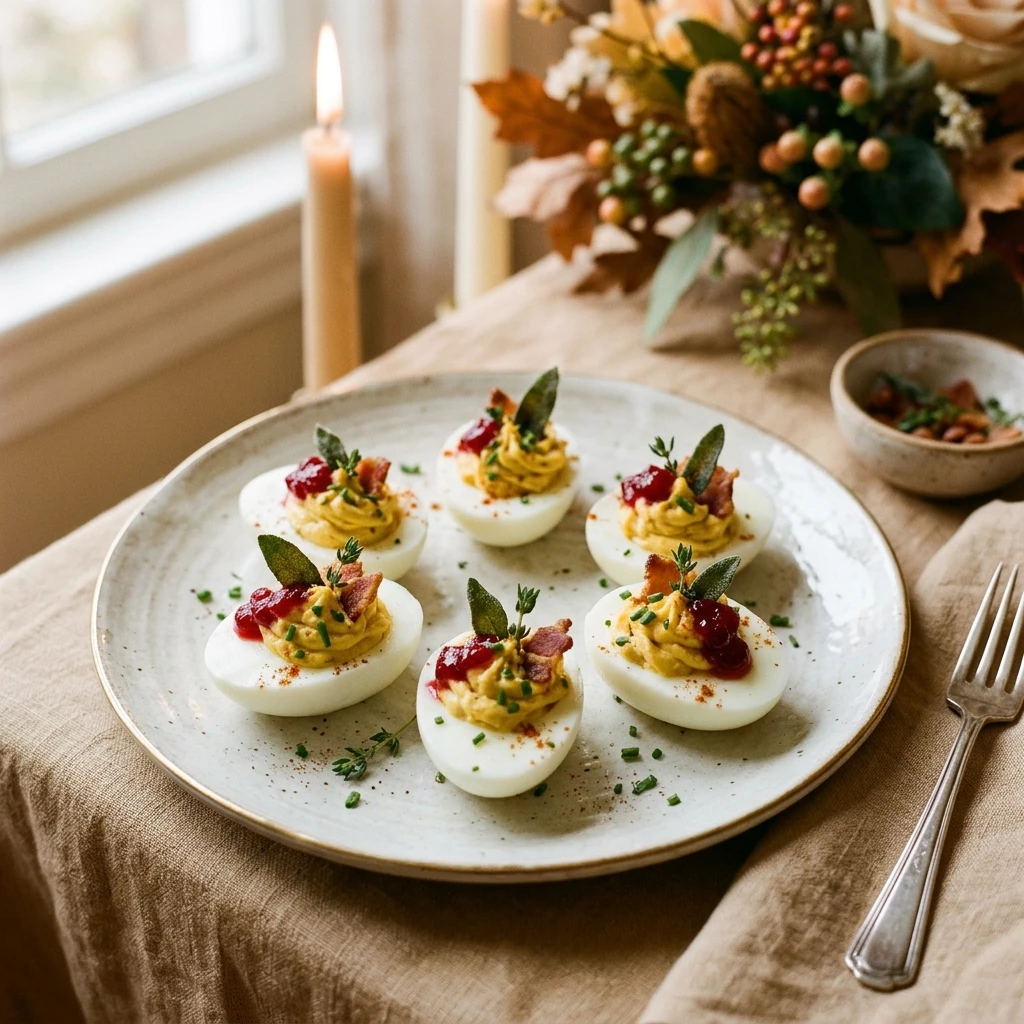 Thanksgiving Deviled Eggs