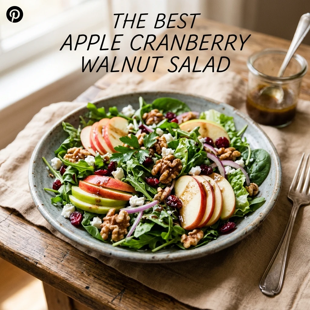 The Best Apple Cranberry Walnut Salad