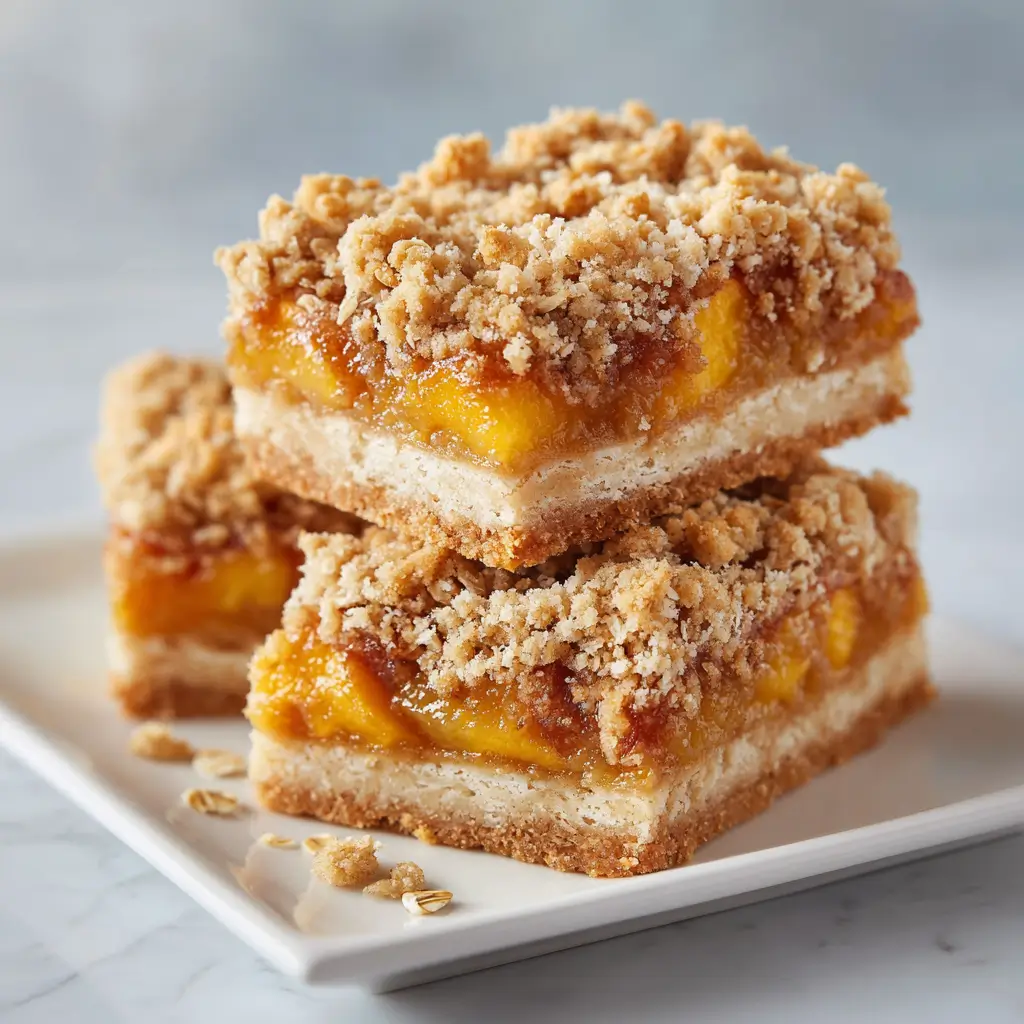 Peach Crumble Bars