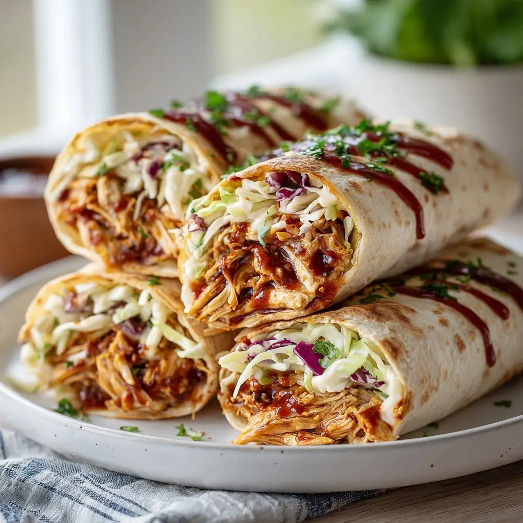 Bbq Chicken Coleslaw Wraps