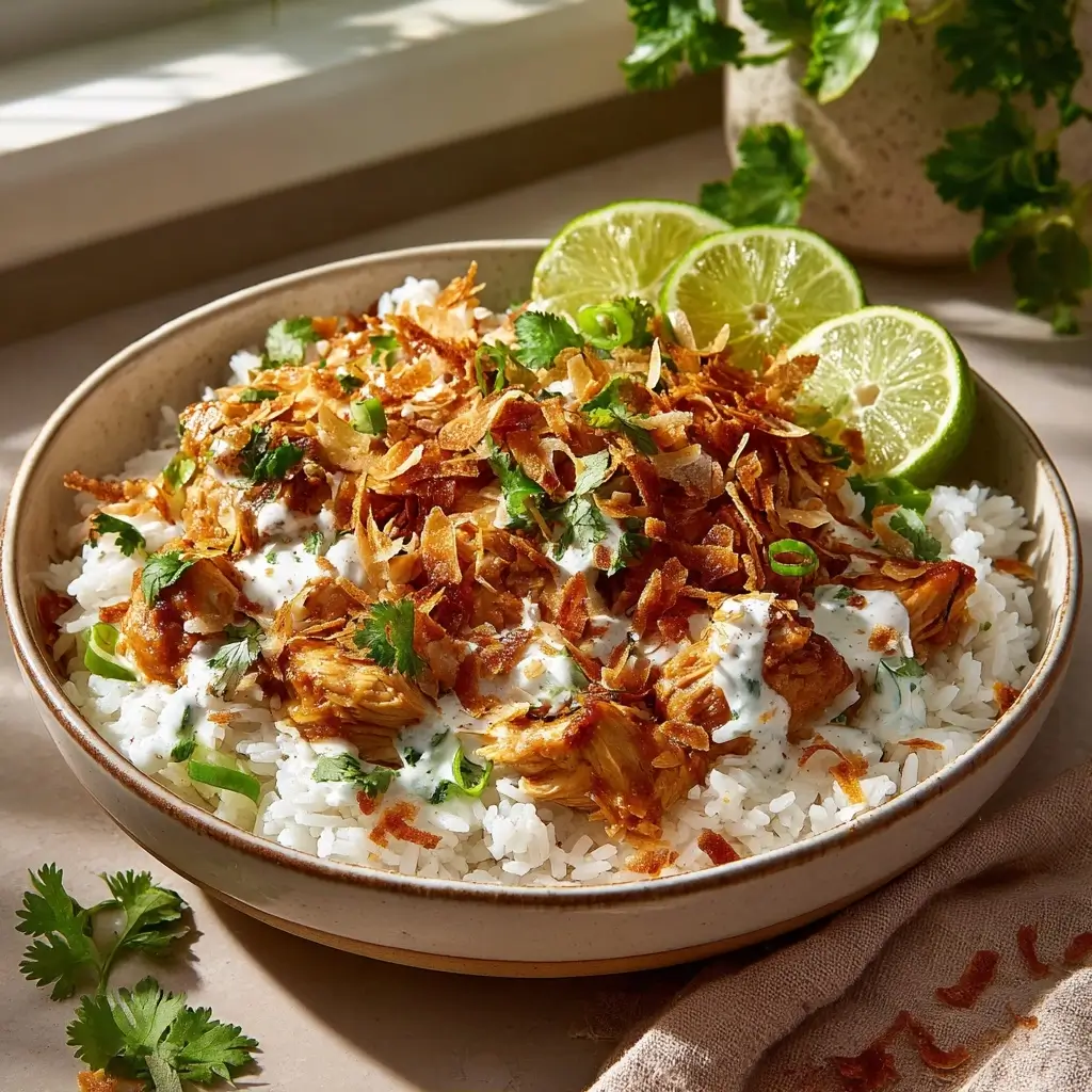 Easy Coconut Chicken Rice Bowl Recipe