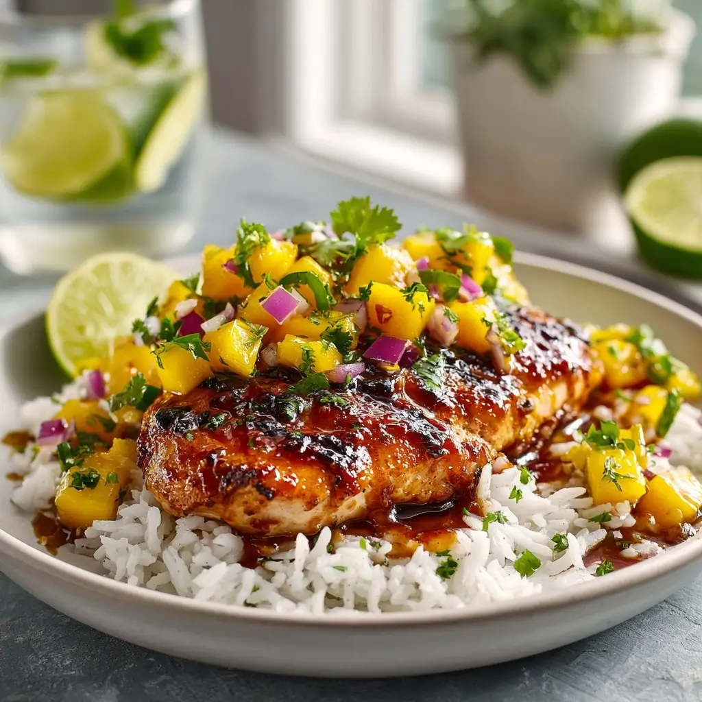 Healthy Honey Lime Chicken With Mango Salsa