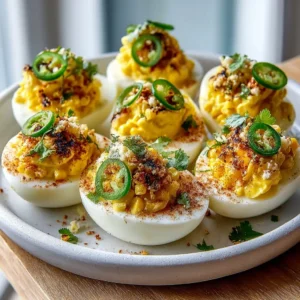 Mexican Street Corn Deviled Eggs