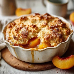 Old Fashioned Oven Baked Peach Cobbler