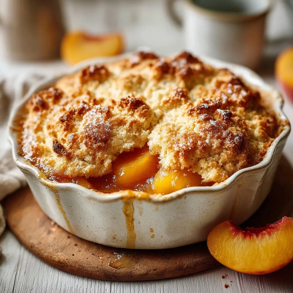 Old Fashioned Oven Baked Peach Cobbler