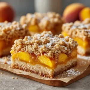 Peach Pie Crumble Bars