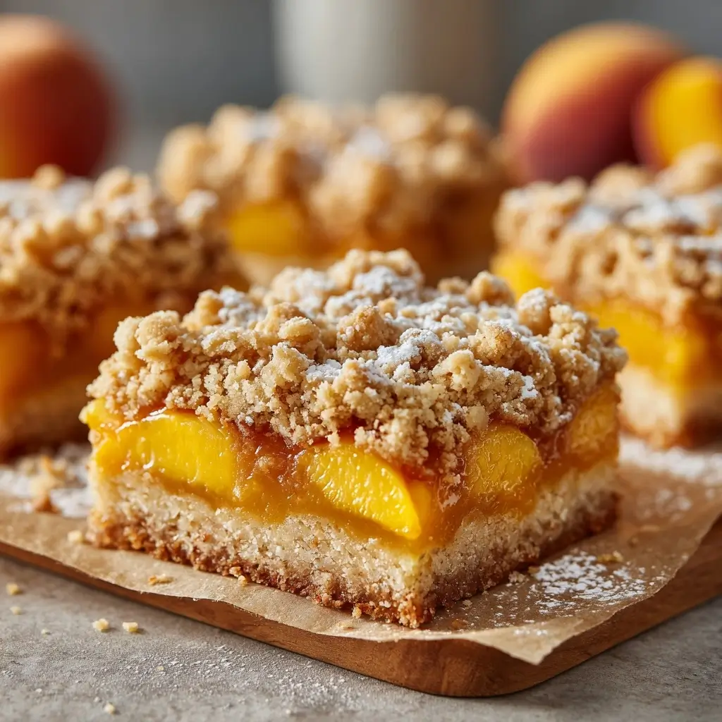 Peach Pie Crumble Bars