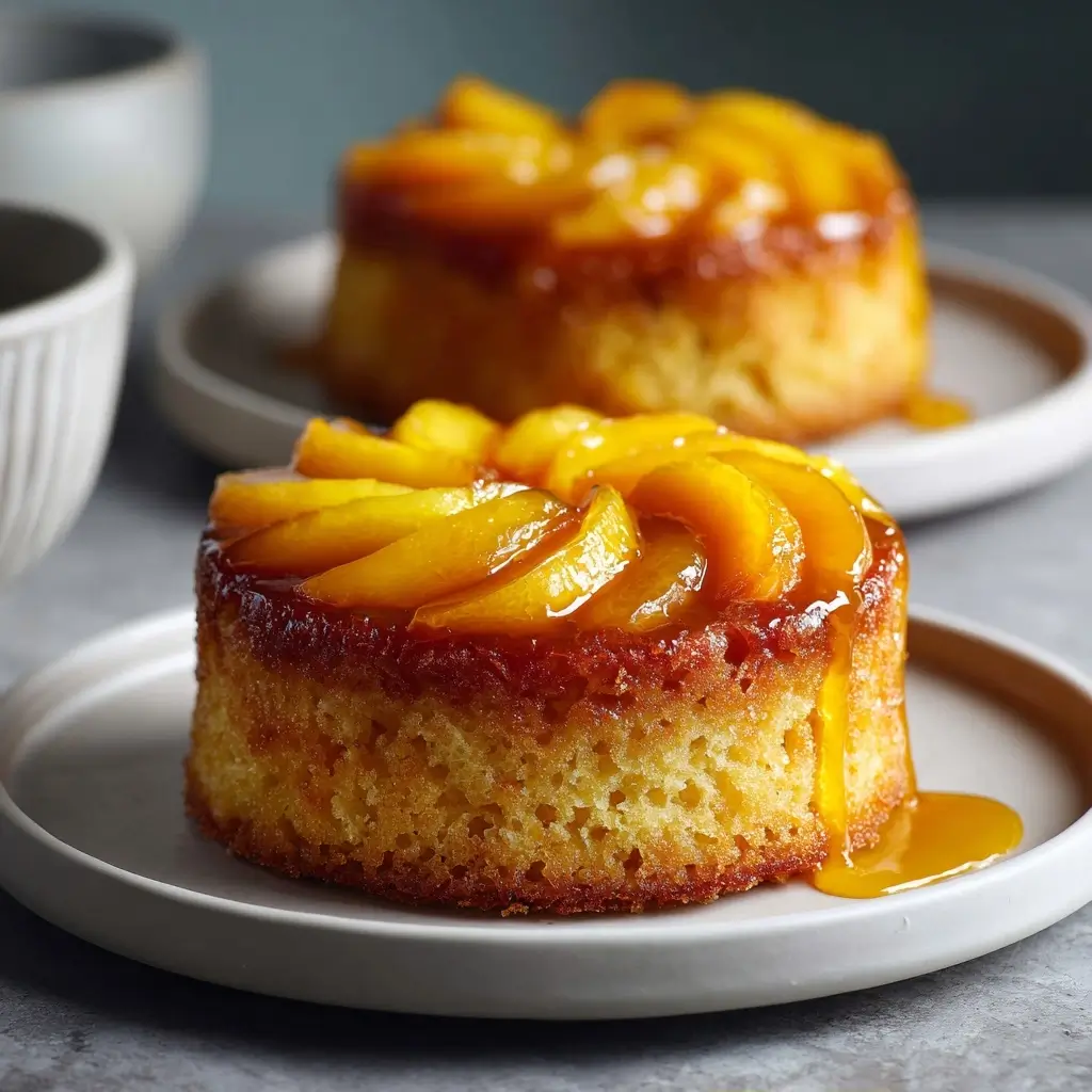 Peach Upside Down Mini Cakes