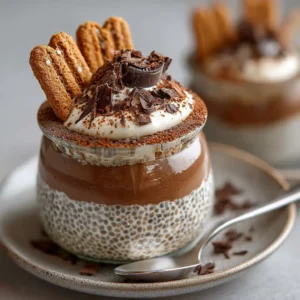 Tiramisu Chia Pudding With Greek Yogurt