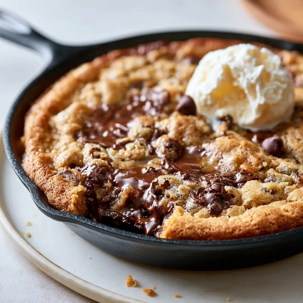 Best Homemade Chocolate Chip Skillet Cookie Dessert