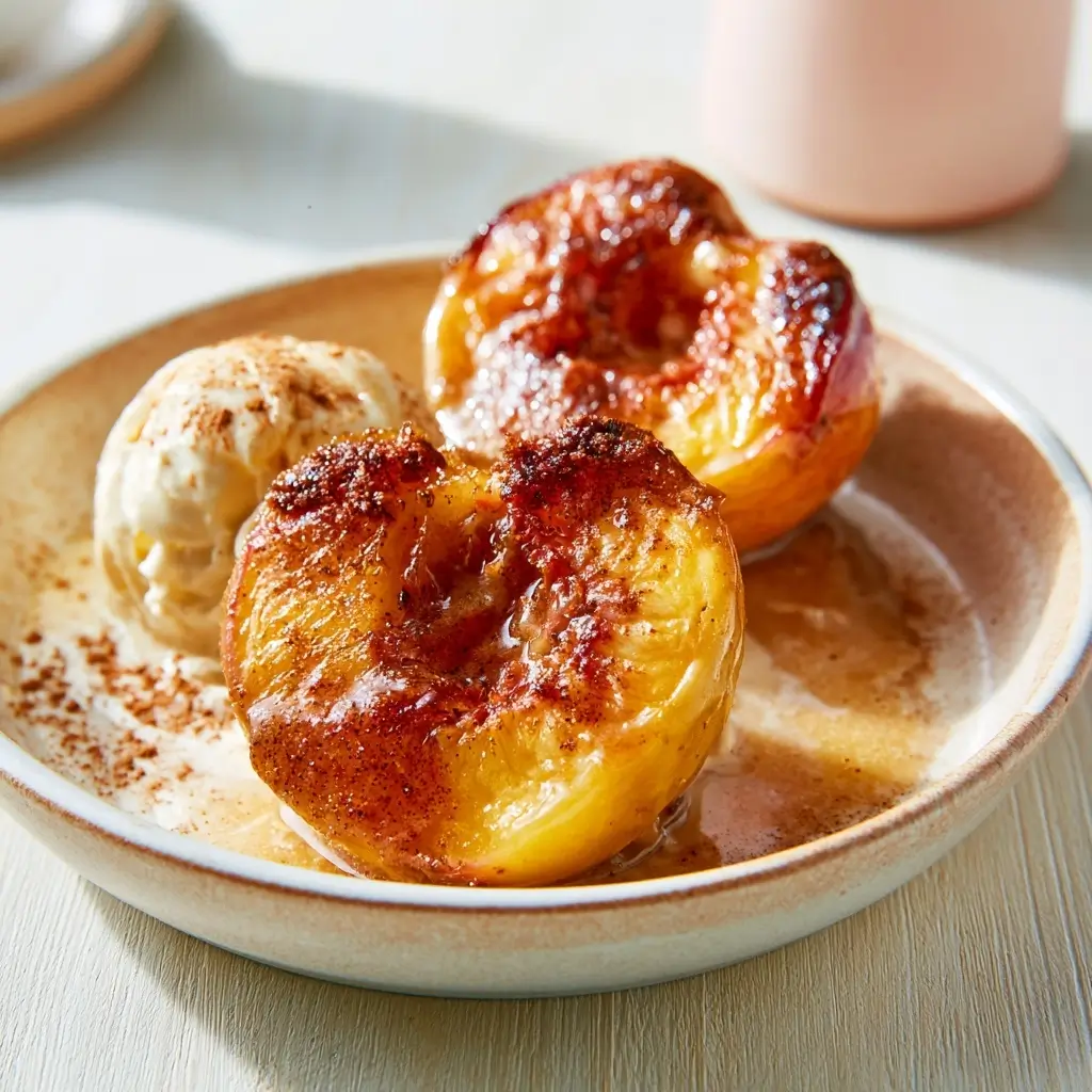 Cinnamon Sugar Baked Peaches Recipe
