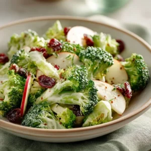 Crispy Broccoli Apple Cranberry Salad Easy Side
