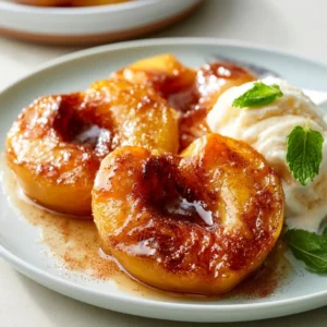 Easy Cinnamon Sugar Baked Peaches