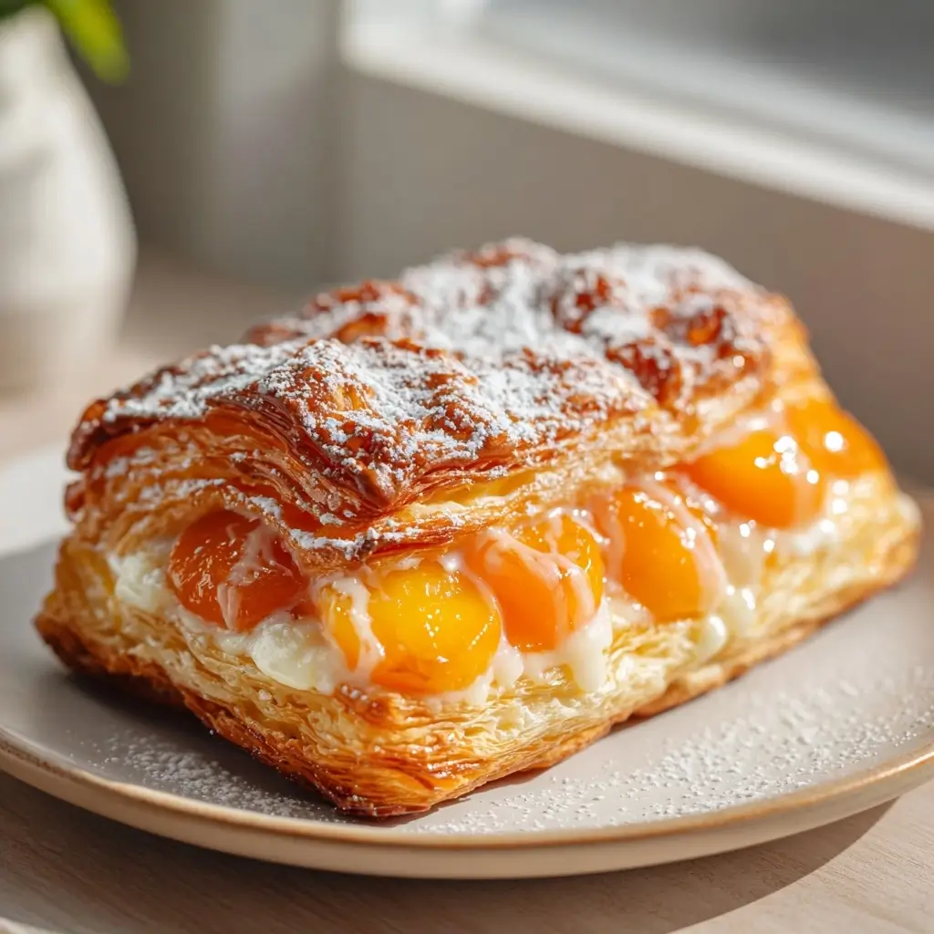 Fluffy Peach Cream Cheese Danish Easy Breakfast