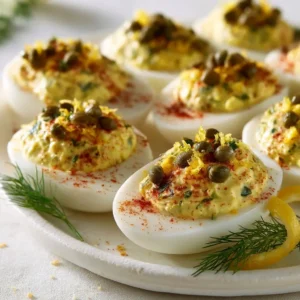 Herbed Lemon & Caper Deviled Eggs Elegant Appetizer