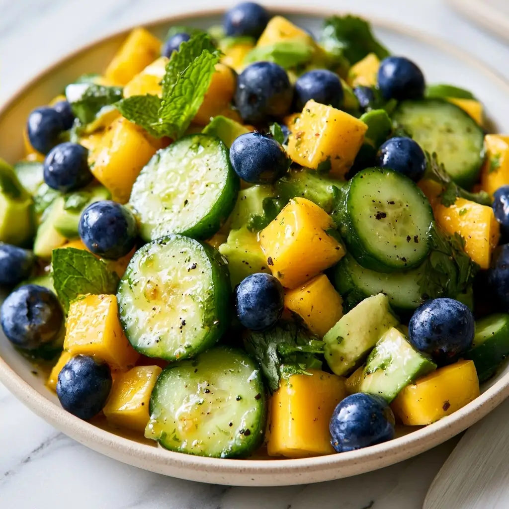 Mango Cucumber Salad With Blueberries And Avocado