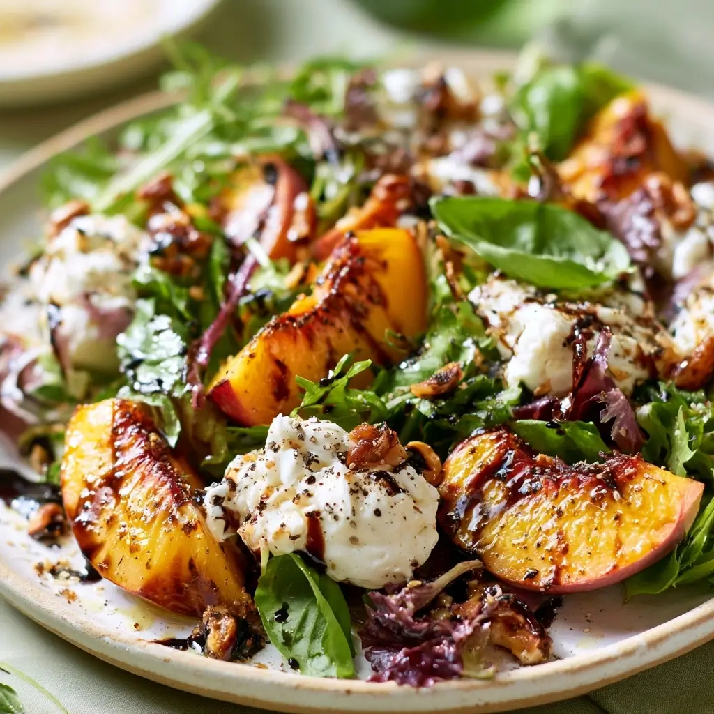 Peach Burrata Salad