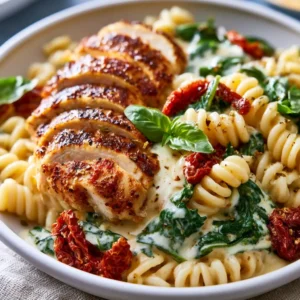 Quick One Pot Creamy Tuscan Chicken Pasta Dinner