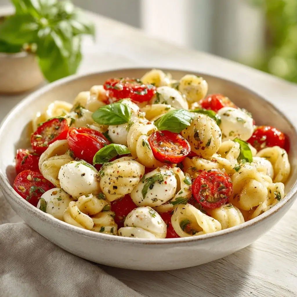 Tangy Caprese Pasta Salad Easy Summer Side Dish