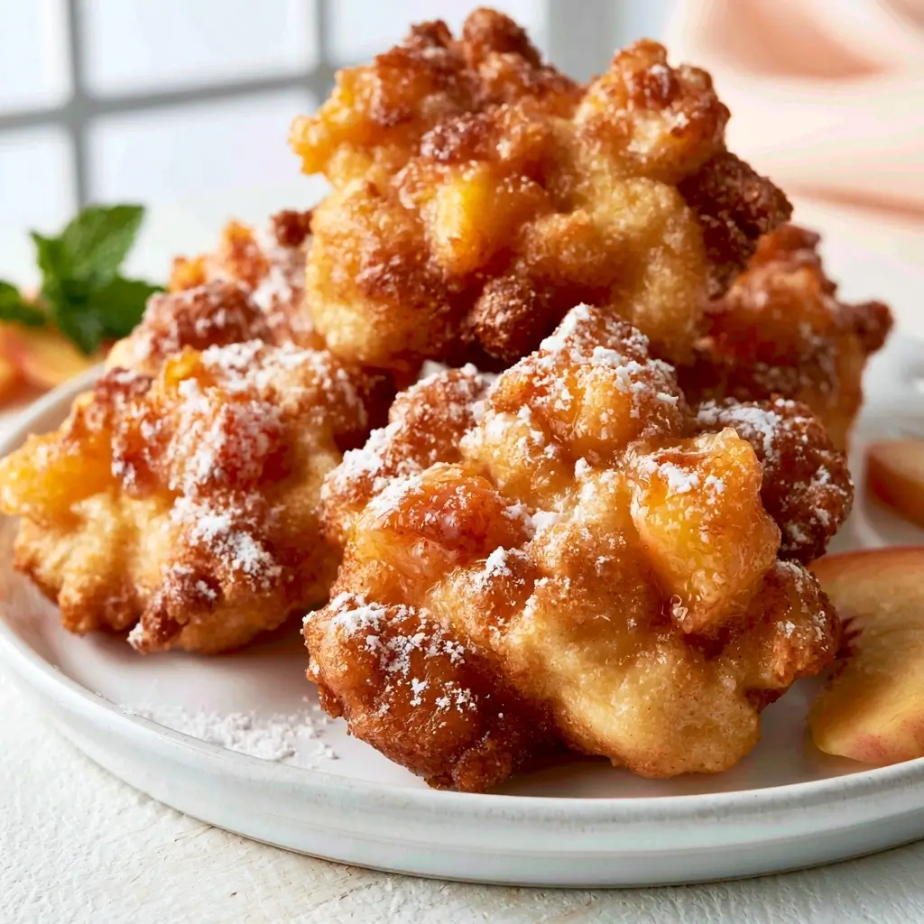 Air Fryer Peach Fritters