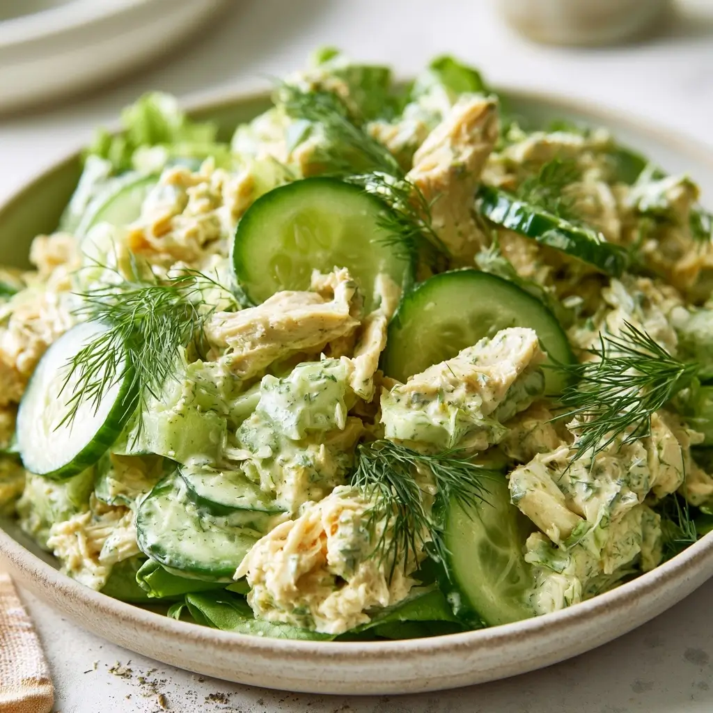 Creamy Dill Cucumber Chicken Salad For Summer Lunch
