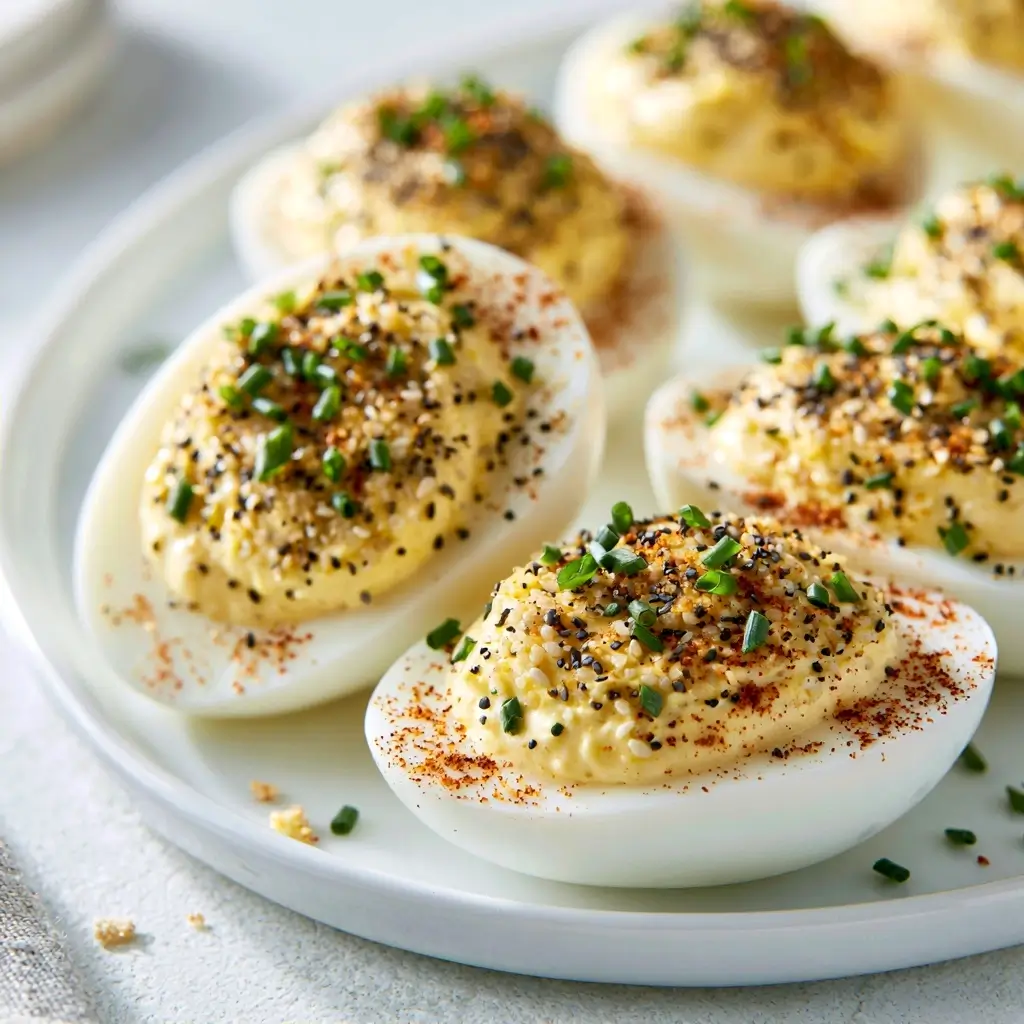 Creamy Everything Bagel Deviled Eggs Brunch Favorite