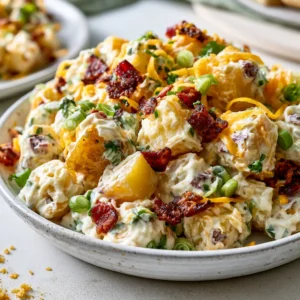 Creamy Loaded Baked Potato Salad For Backyard Parties