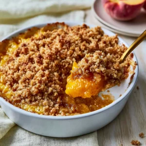 Easy Peach Crisp Recipe With Crunchy Oat Crumble Topping