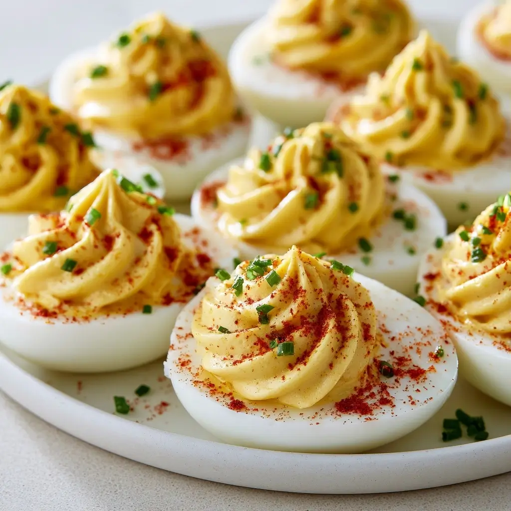 Honey Mustard Deviled Eggs For Easy Party Trays