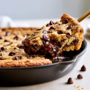 Old Fashioned Homemade Chocolate Chip Skillet Cookie
