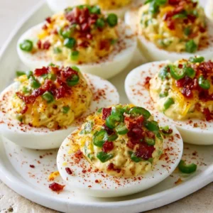 Spicy Jalapeño Popper Deviled Eggs Game Day Favorite