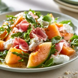 Sweet Cantaloupe Prosciutto Salad For Elegant Summer Side