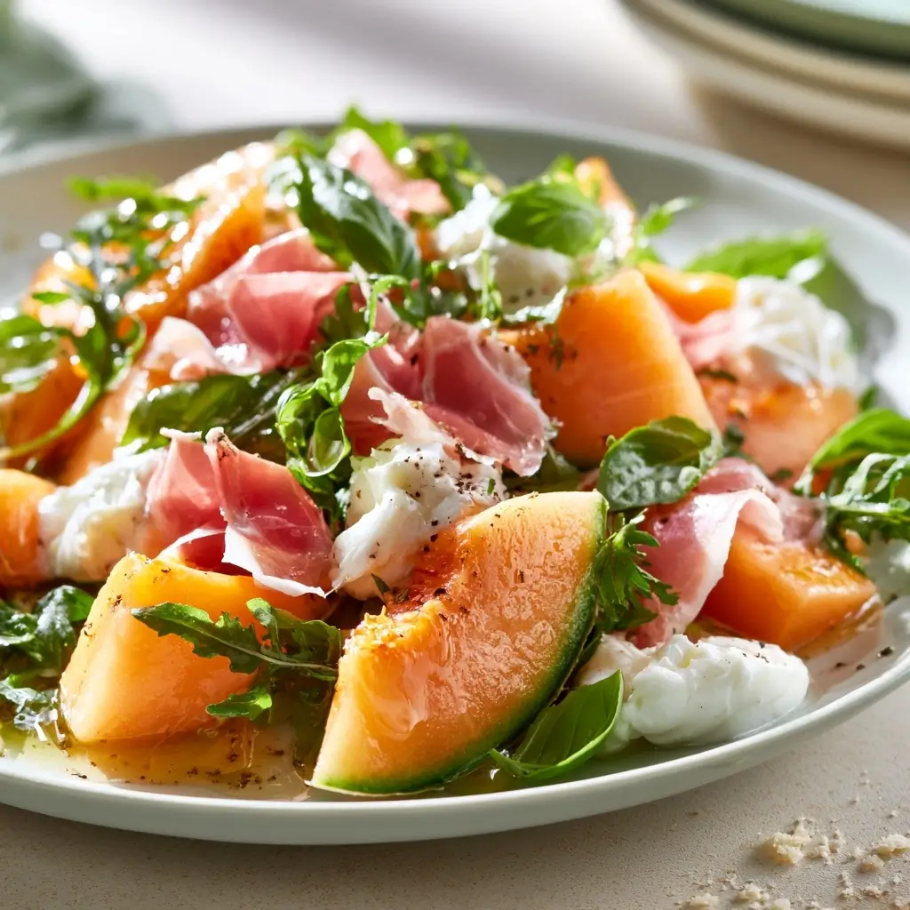 Sweet Cantaloupe Prosciutto Salad For Elegant Summer Side