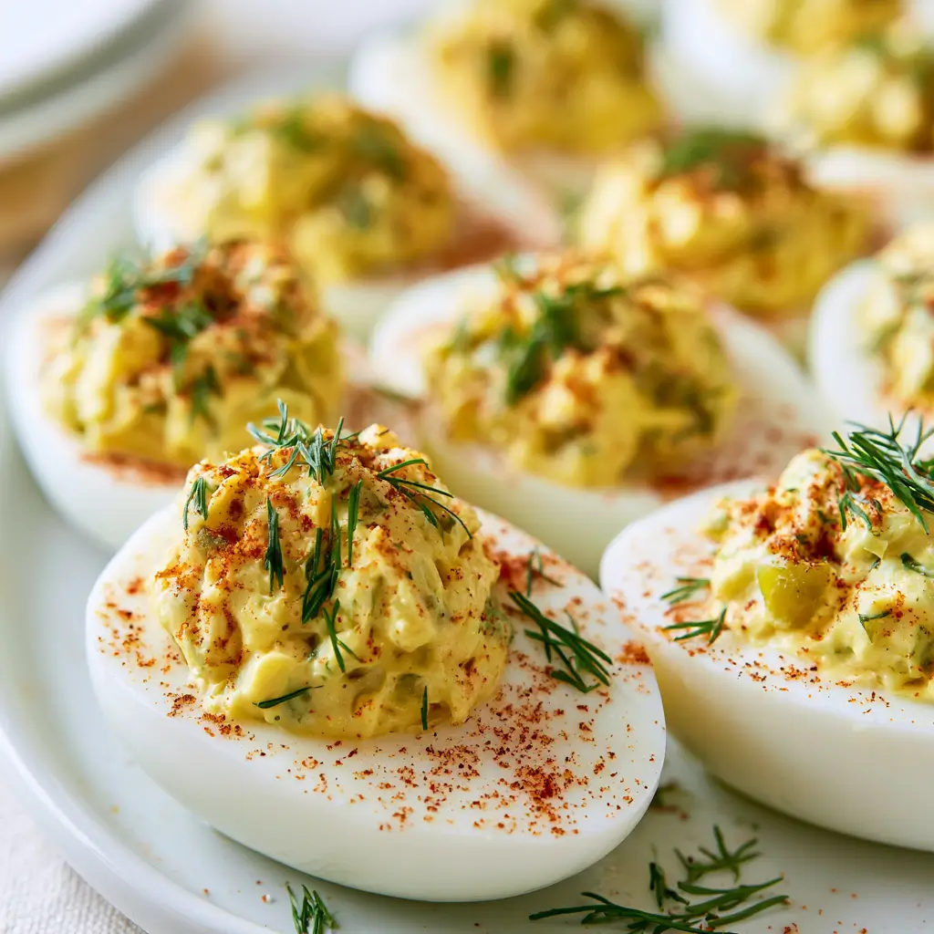 Tangy Dill Pickle Deviled Eggs For Summer Potlucks